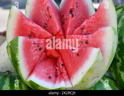 Reife Wassermelonen der neuen Ernte Stockfoto