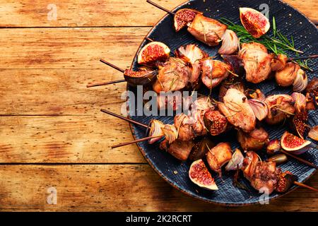 Saftiges Fleisch, Barbecue. Stockfoto