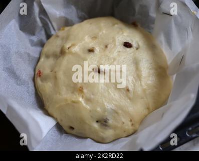 Traditioneller Ukrainischer Osterkuchen Kulich Stockfoto