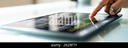 Datenanalyst Für Afroamerikaner Stockfoto