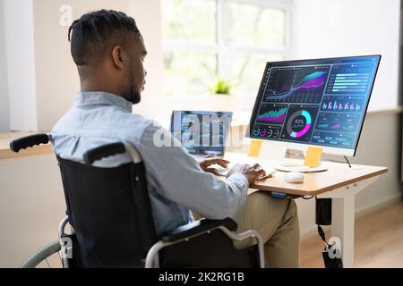 Business Data Analyst Man Stockfoto