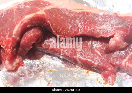 Köstliche Grill gefülltes Fleisch Speck Würstchen schwarzen Puddings Kalorien Stockfoto