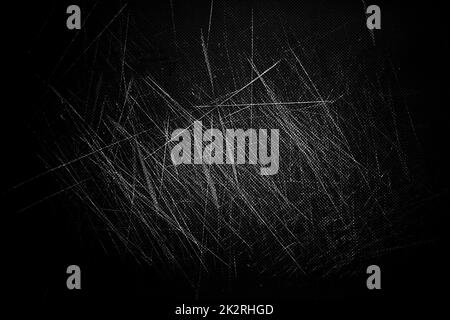 Grunge sctached Textur Hintergrund. Schwarz-weiße Tapete Stockfoto