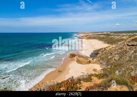 Küste von Alentejo in der Nähe von Sines Stockfoto