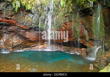 Die 25 Fontes oder 25 Springs auf Englisch auf Madeira Island Stockfoto