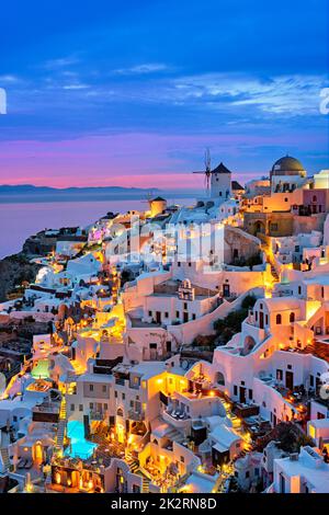 Berühmte griechische Touristenziel Oia, Griechenland Stockfoto