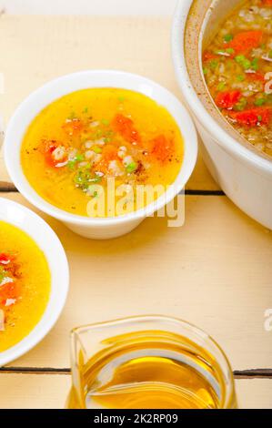 Syrische Gerstensuppe Brühe Aleppo Stil Stockfoto