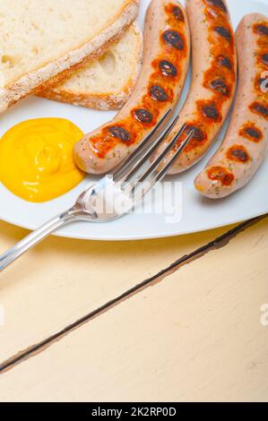 traditionelle deutsche Würstel Wurst Stockfoto