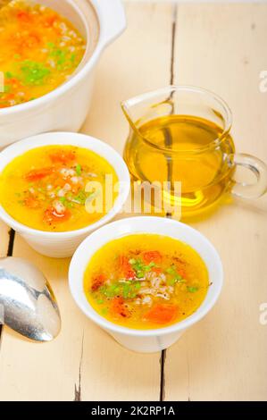 Syrische Gerstensuppe Brühe Aleppo Stil Stockfoto