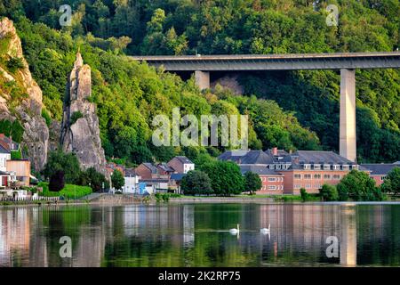 Blick auf die malerische Stadt Dinant. Belgien Stockfoto