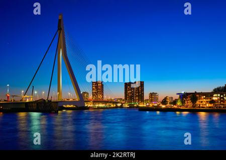 Erasmus-Brücke, Rotterdam, Niederlande Stockfoto
