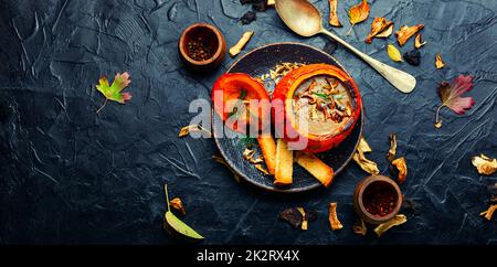 Köstliche Pilzsuppe Stockfoto