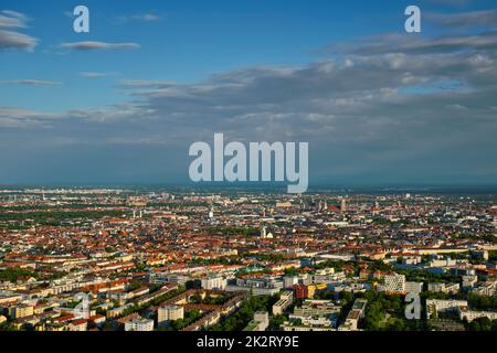 Luftaufnahme von München. München, Bayern, Deutschland Stockfoto