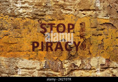 Stop piracy Stockfoto