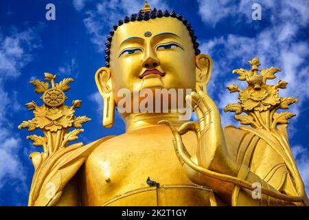 Buddha Maitreya Statue in Ladakh, Indien Stockfoto