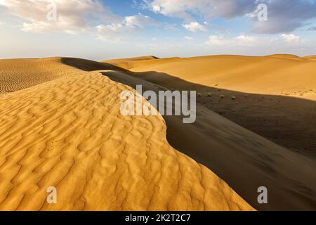 Sanddünen in der Wüste Stockfoto