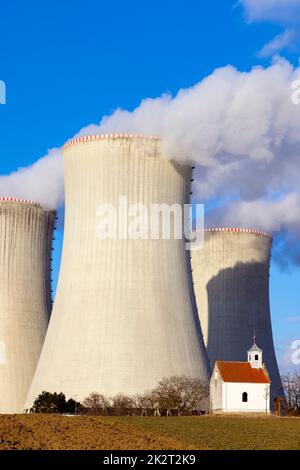 Kernkraftwerk Dukovany, Region Vysocina, Tschechische republik Stockfoto