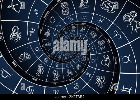 Astrologie und Alchemie Zeichen Hintergrund Illustration Stockfoto