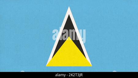 Flagge St. Lucias. Karibisches Land. Nationales Symbol Stockfoto