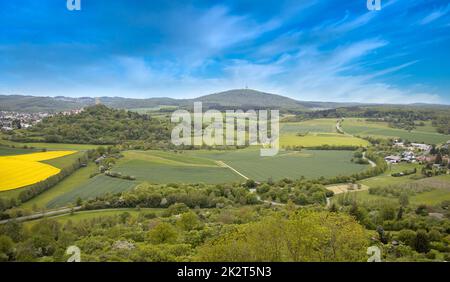 Blick auf die Burgruine Vetzberg Stockfoto