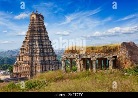 Virupaksha Tempel. Hampi, Karnataka, Indien Stockfoto