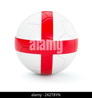 Fußball-Fußball-Ball mit England Flagge Stockfoto