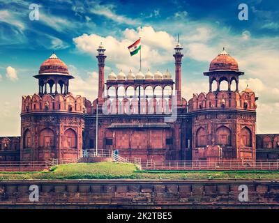 Rotes Fort Lal Qila. Delhi, Indien Stockfoto