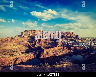 Mehrangarh Fort, Jodhpur, Rajasthan, Indien Stockfoto