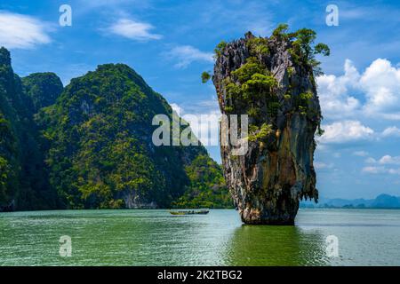 Felsen auf der James Bond Insel, Khao Phing Kan, Ko Tapu, Ao Phang-ng Stockfoto