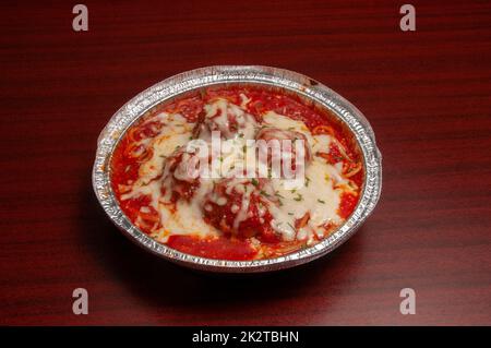 Spaghetti und Fleischbällchen Stockfoto