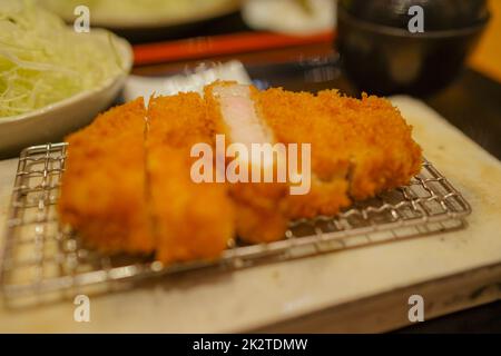 Tonkatsu-Essen Stockfoto