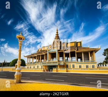 Königlicher Palastkomplex in Phnom Penh Stockfoto