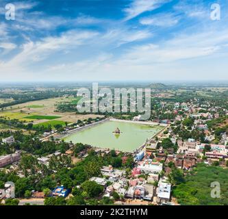 Tempeltank von Lord Bhakthavatsaleswarar Stockfoto