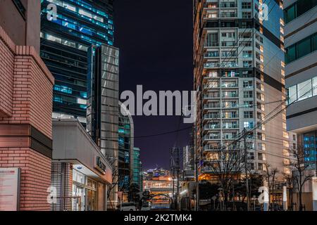 Von Kanagawa-ku, Yokohama-shi Nachtansicht Stockfoto