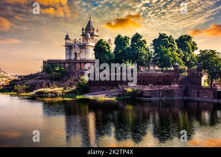 Jaswanth Thada Mausoleum, Jodhpur, Rajasthan, Indien Stockfoto