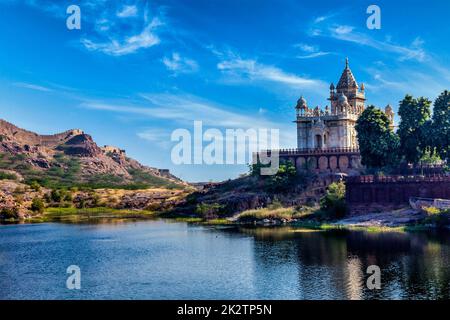 Jaswanth Thada Mausoleum, Jodhpur, Rajasthan, Indien Stockfoto