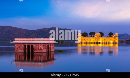 JAL Mahal Wasserpalast. Jaipur, Rajasthan, Indien Stockfoto