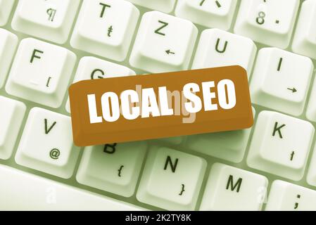 Konzeptionelle Darstellung Lokales Seo. Geschäftskonzept Dies ist eine effektive Möglichkeit, Ihr Unternehmen online zu vermarkten -48857 Stockfoto