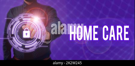 Konzeptionelle Darstellung Home Care. Konzept Bedeutung Ort, wo zeigen kann den besten Service von Komfort gerendert -47621 Stockfoto