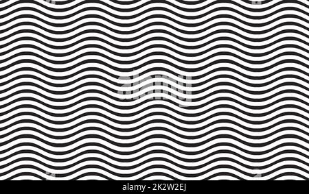 Eine Vektordarstellung der gewellten schwarzen und weißen Streifen Stock Vektor