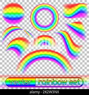 Regenbogen-Design-Elemente-Sets Stockfoto