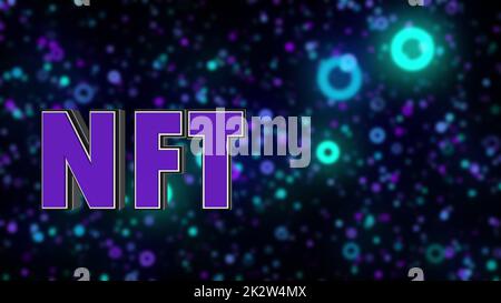 NFT-Text Stockfoto