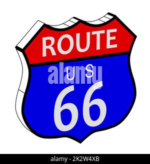 Route 66 Autobahn Zeichen Stockfoto