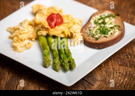 grüner Spargel Stockfoto