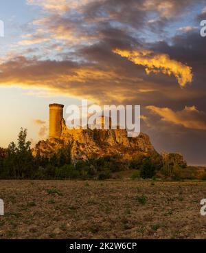 Ruinen des Chateau de lÂ in der Nähe des Chateauneuf-du-Pape, Provence, Frankreich Stockfoto