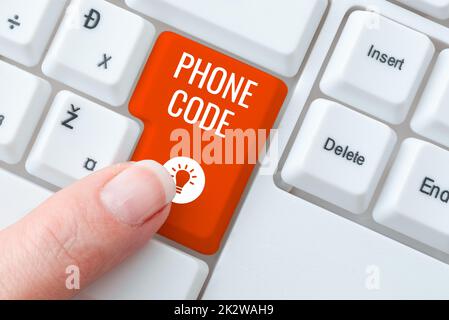 Schreiben mit Text Promo Code. Business präsentieren digitale Zahlen, die Ihnen einen guten Rabatt auf bestimmte Produkt -48853 Stockfoto