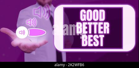 Schild mit der perfekten Passform. Internet-Konzept Steigerung der Qualitätsverbesserung Leistung Exzellenz Stockfoto