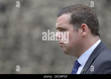 Douglas Ross MP (Con: Moray) Vorsitzender der Scottish Conservative Party (seit 2020) in Westminster, Juli 2022 Stockfoto