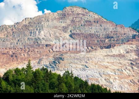 Eisenbergwerk Erzberg in der Styria in Österreich Stockfoto