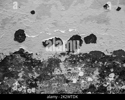 Blau abgesplitterte Farbe halbiert BW Stockfoto